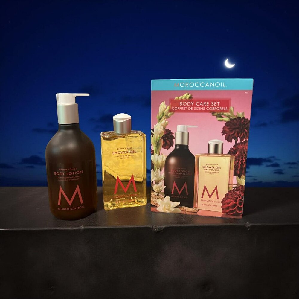 Moroccanoil Dahlia Rouge Body Care Lotion Shower Gel Set